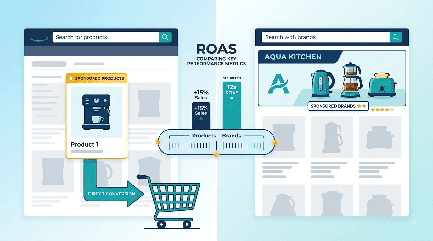 Sponsored Products vs Sponsored Brands: Which Drives Better ROAS in 2026?